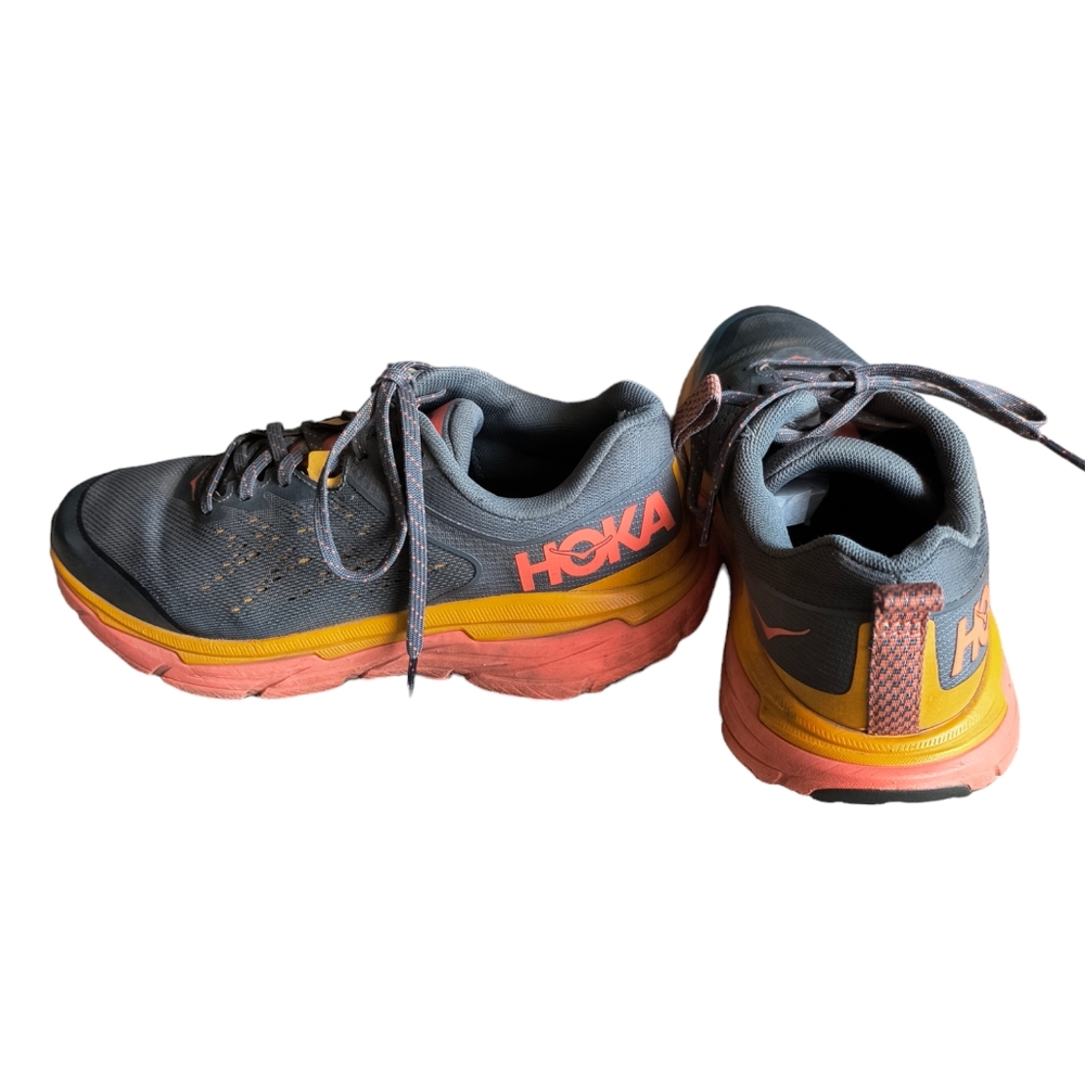 Hoka One Challenger ATR Womens 8.5 Athletic Running Shoes Gray Orange